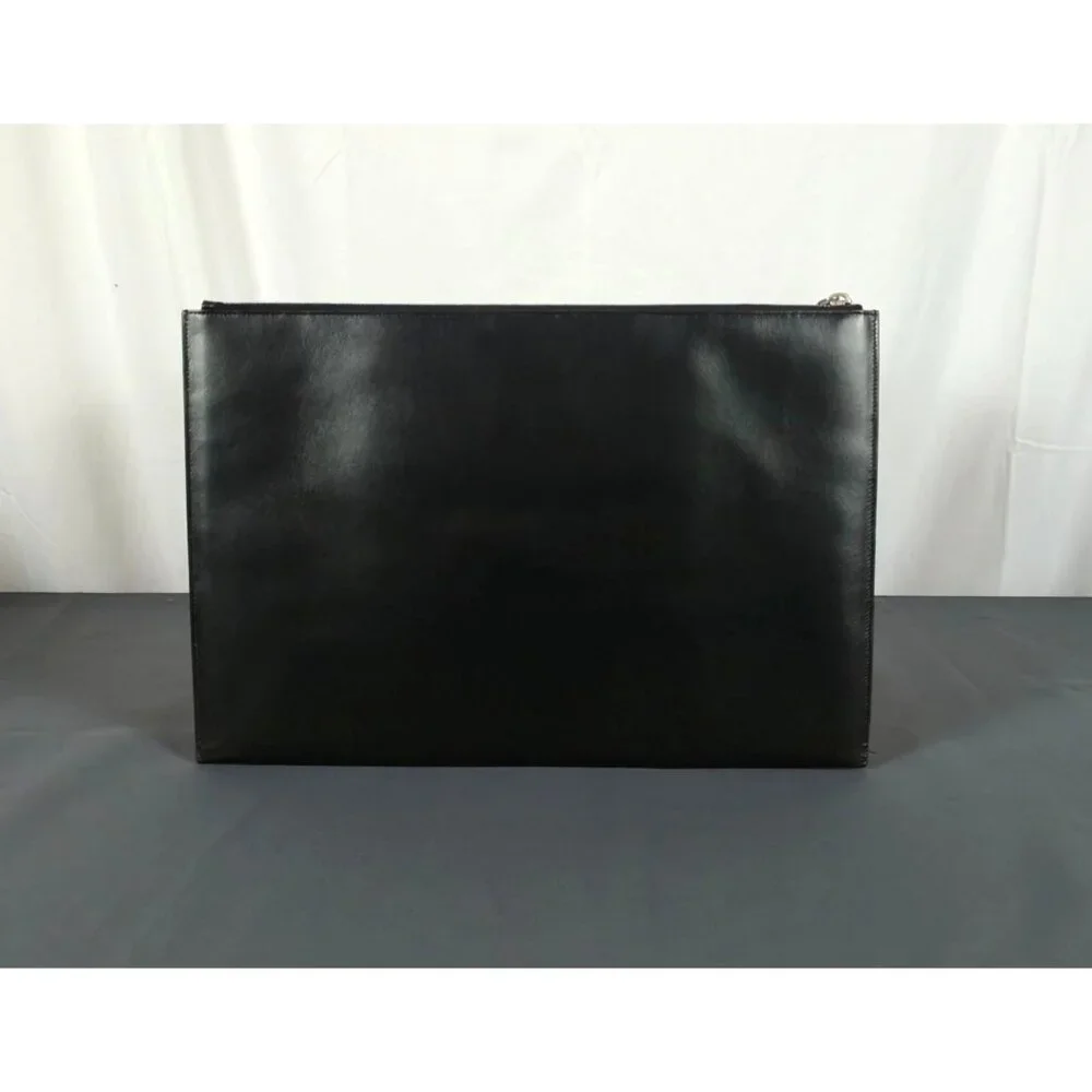 Saint Laurent Waiting For Sunset Black Leather Pouch